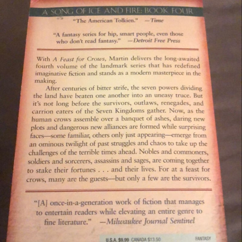 Game of Thrones, A Clash of Kings, A Storm of Swords, A Feast of Crows, & A Dance with Dragon