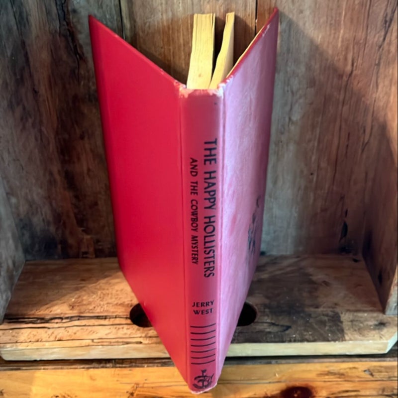 The Happy Hollisters and the Cowboy Mystery Jerry West 1961 Hardcover Red