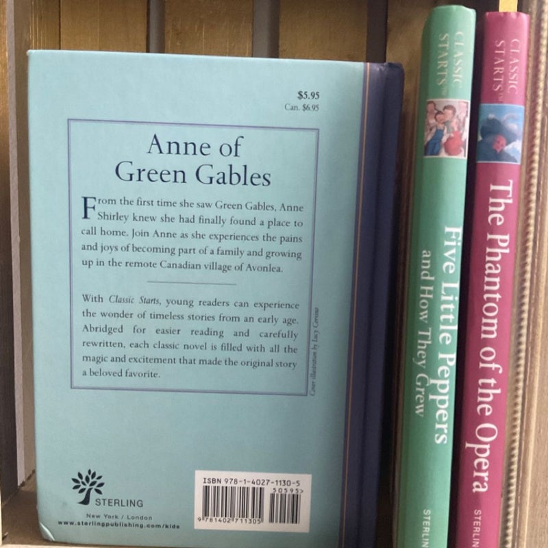 Classic Starts®: Anne of Green Gables / Five Little Peppers and How They Grew / Phantom of the Opera