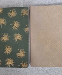 Tan & Green Stone Paper Journals (bundle)