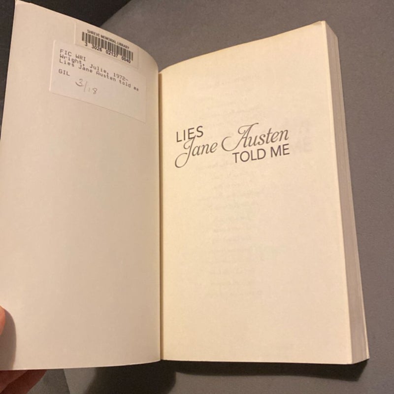 Lies Jane Austen Told Me
