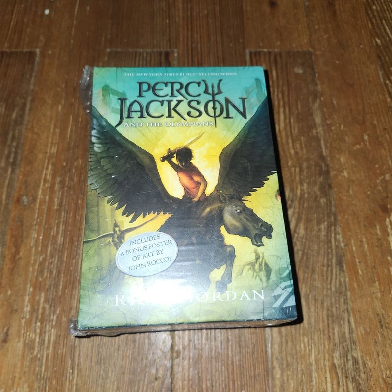 Percy Jackson and the Olympians 5 Book Paperback Boxed Set (new Covers W/poster)