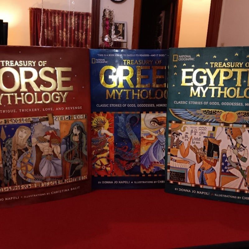 Treasury of Egyptian, Greek & Norse Mythology-3 book Lot