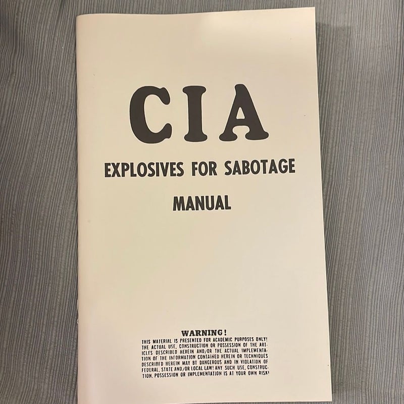 CIA explosives for sabotage manual 