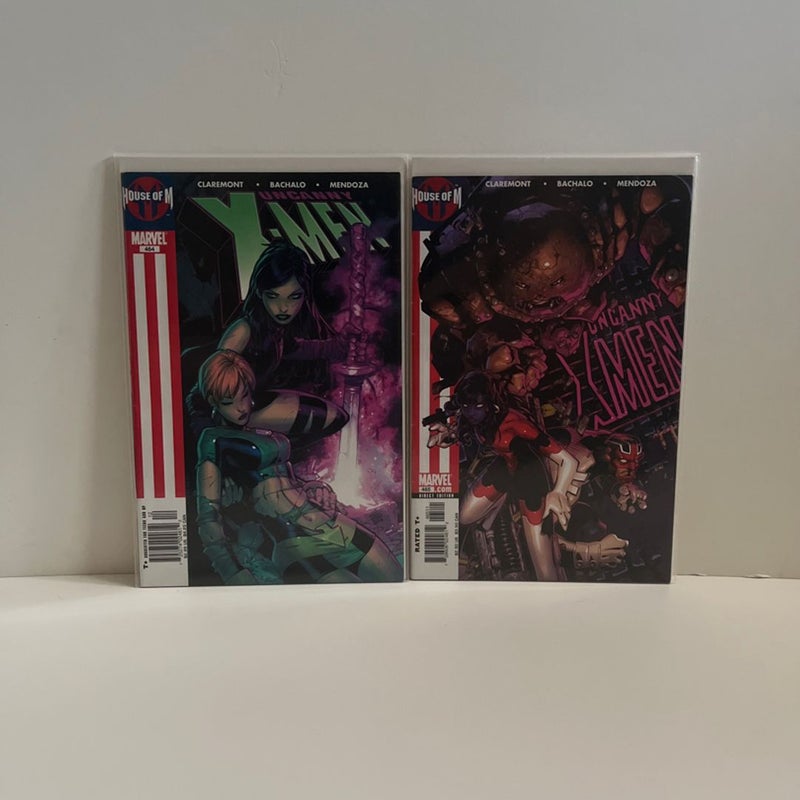 Uncanny X-men #462-468 COMPLETE bundle (lot of 7) House of M & Decimation comic universe arcs