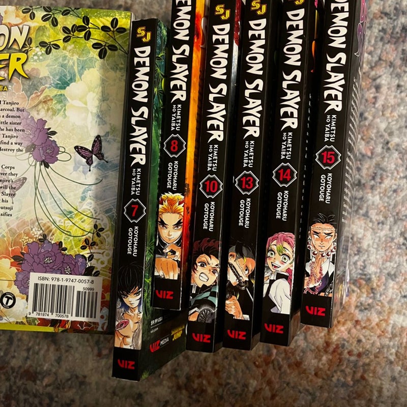 Demon Slayer Manga 1-8, 10, 13-15