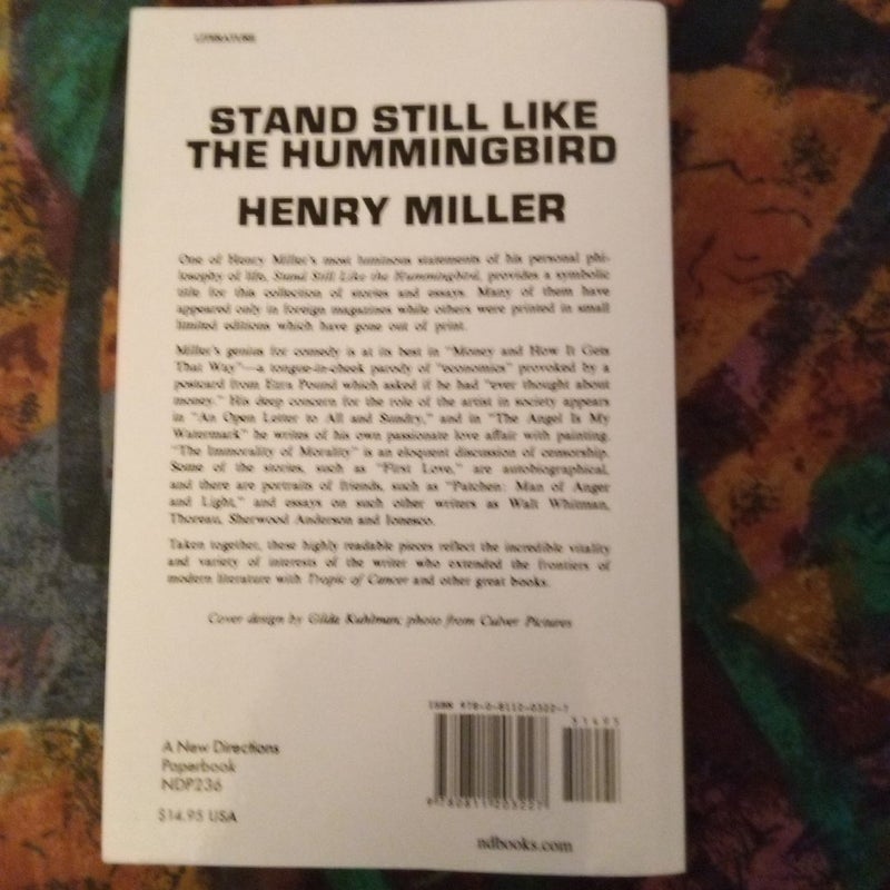 Stand Still Like the Hummingbird