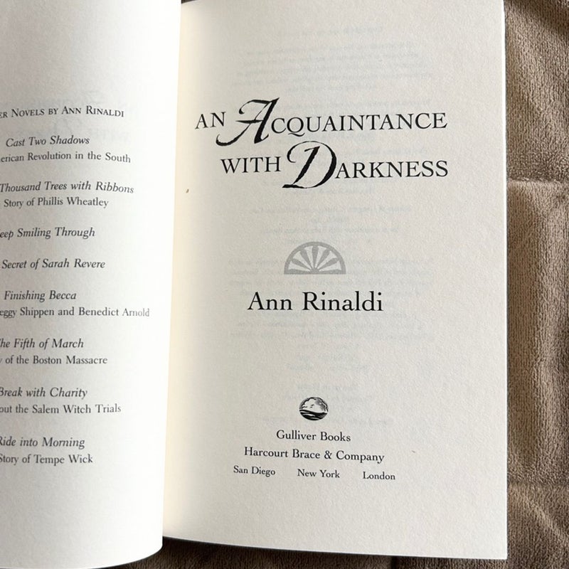 An Acquaintance with Darkness  1118