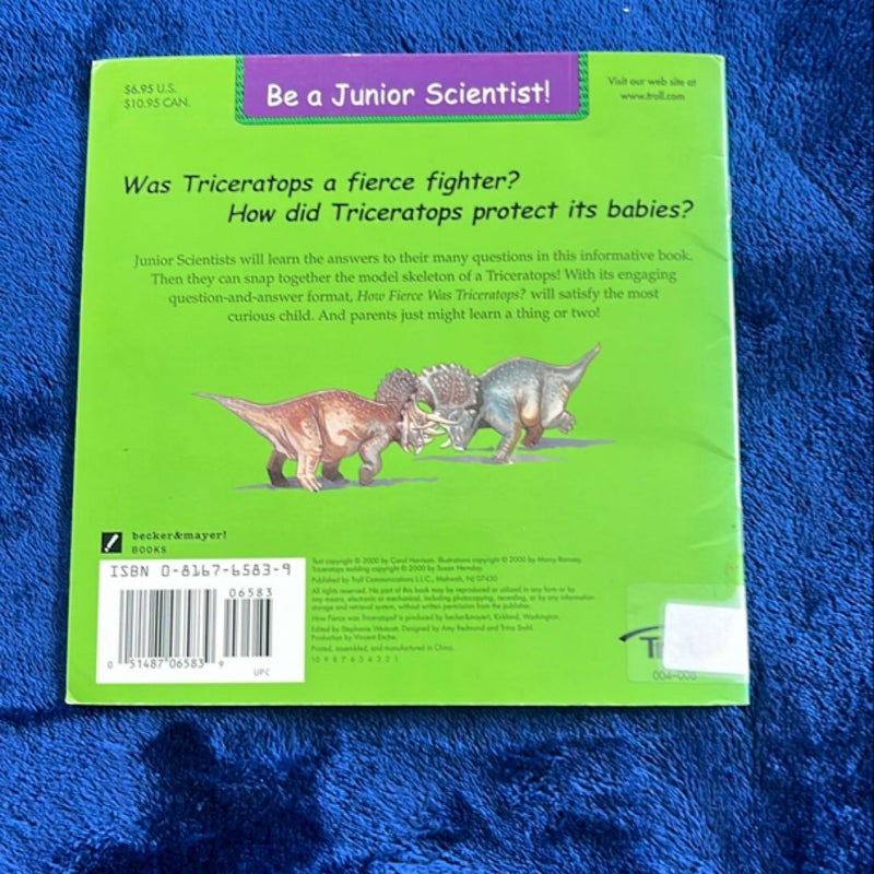 How Fierce was Triceratops?