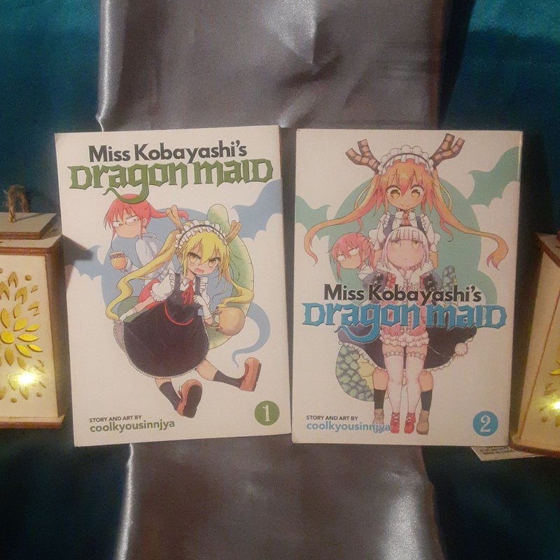 Miss Kobayashi's Dragon Maid Vol. 1 & 2 manga set