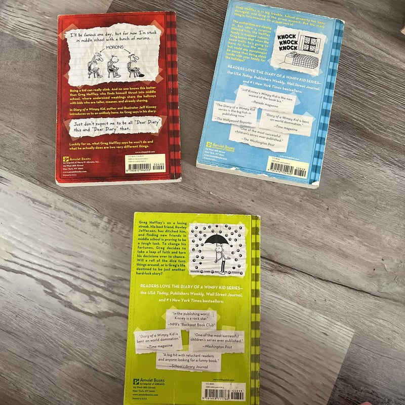 Diary of a Wimpy Kid Set (Books 1, 6, and 8)