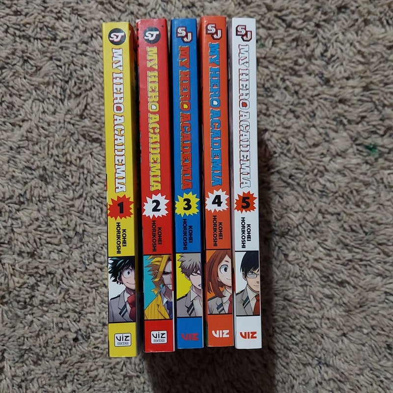 My Hero Academia volumes 1-5