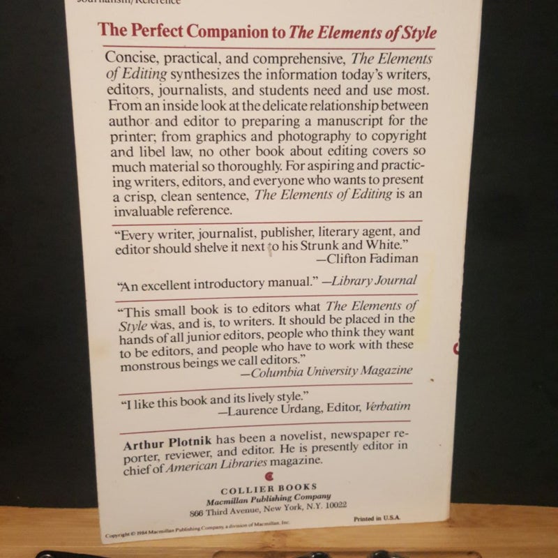 Elements of Editing by Plotnik