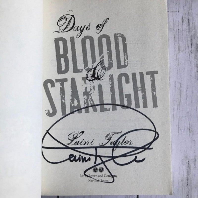 SIGNED Days of Blood and Starlight