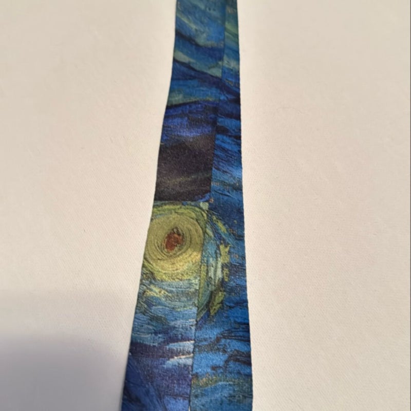 Van Gogh lanyard key chain starry night themed 