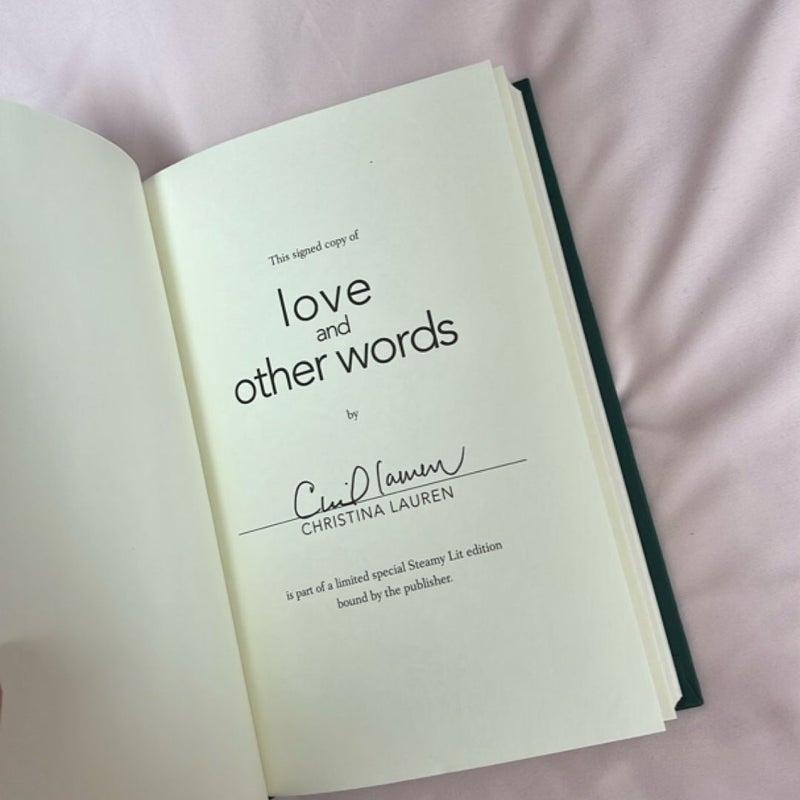 Love & Other Words — SteamyLit, Handsigned 