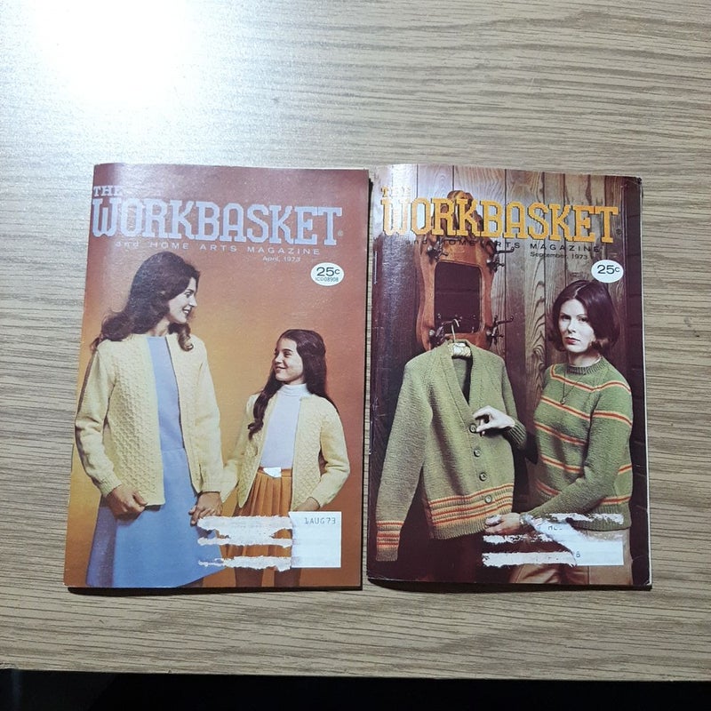 2 1970s Knit / Crochet Design Workbaskets