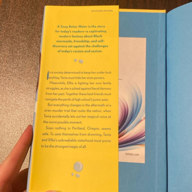 *signed bookplate* A Song below Water