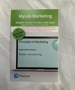 Mylab Marketing with Pearson Etext -- Combo Access Card -- for Principles of Marketing