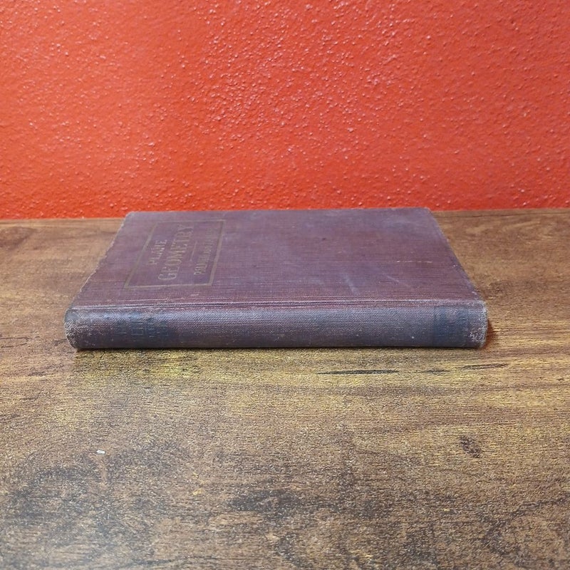 Antique 1915 Plane Geometry Book