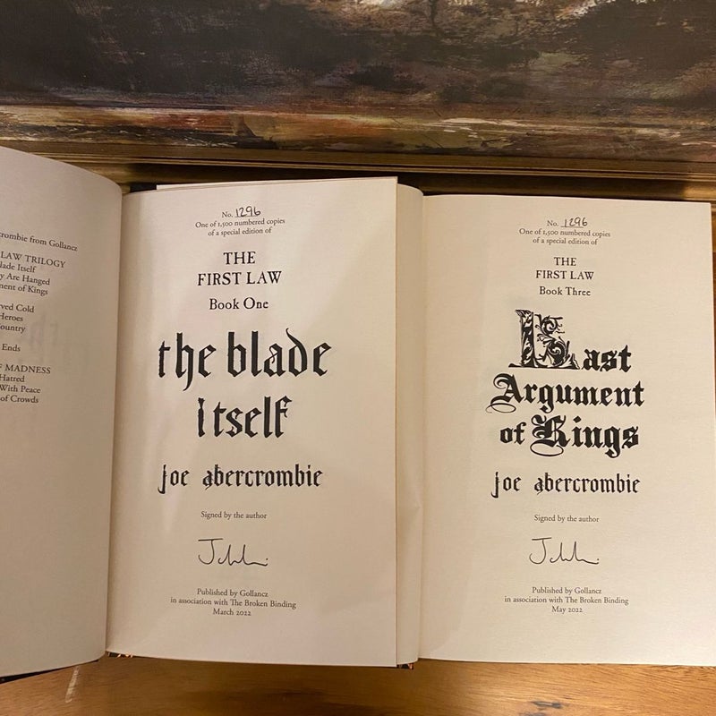 Broken Binding - The First Law - Tier 1 SIGNED/NUMBERED