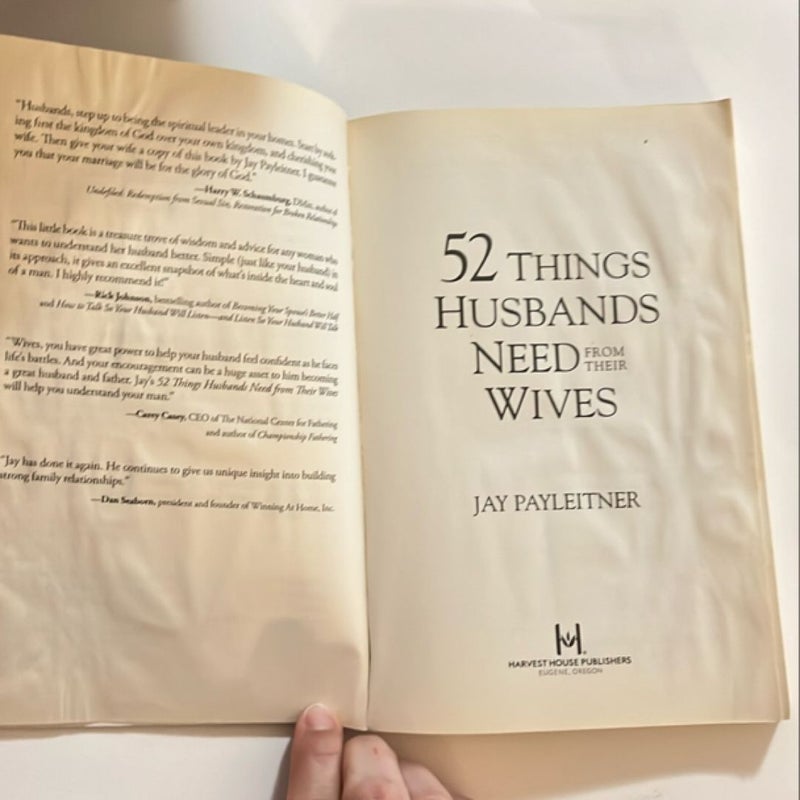 52 Things Husbands Need from Their Wives