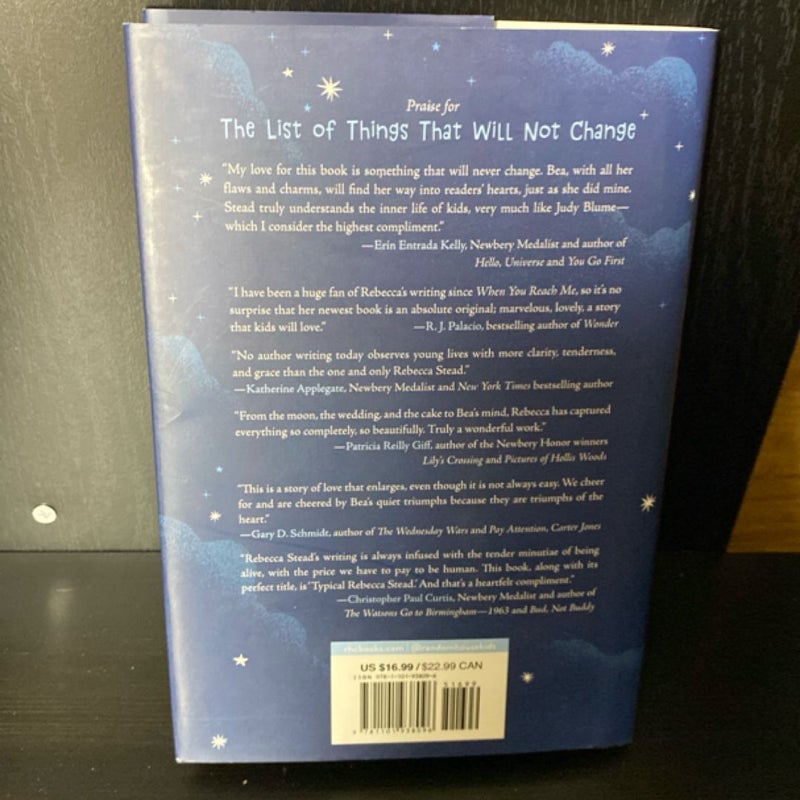 The List of Things That Will Not Change