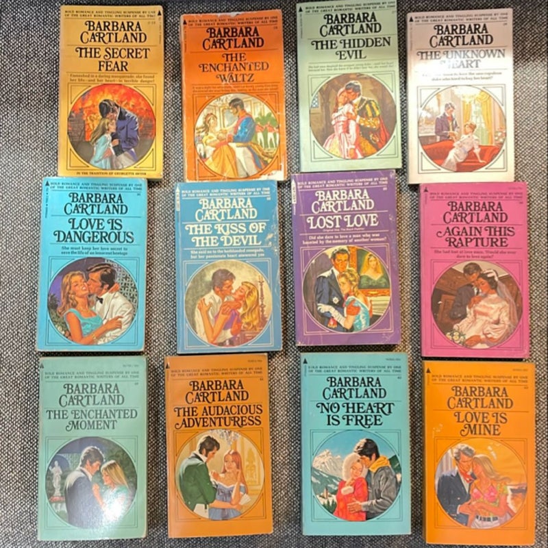 Vintage 1970s Barbara Cartland (24 books)