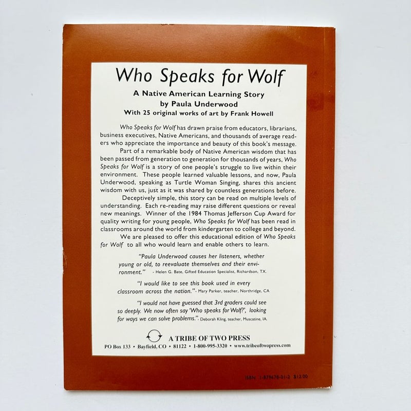 Who Speaks for Wolf, A Native American Story