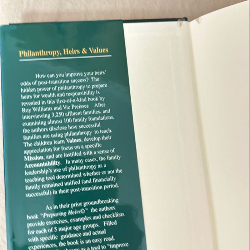 Philanthropy, Heirs and Values