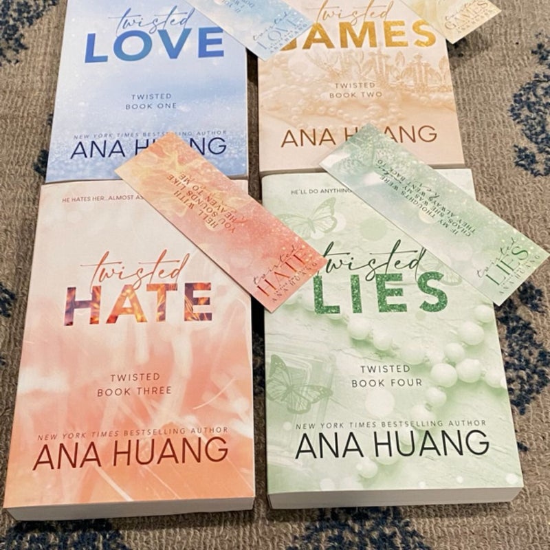 Signed - Twisted series by Ana Huang and matching bookmarks