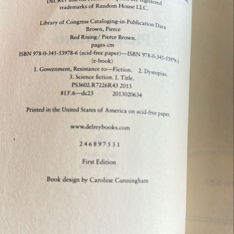 Red Rising *First Edition* *First Printing*