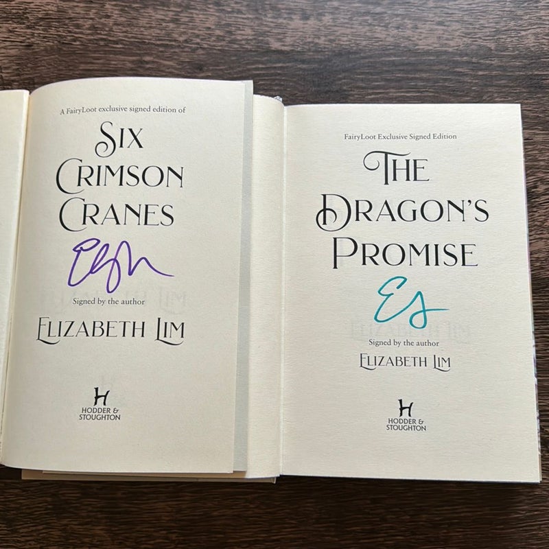 Fairyloot Six Crimson Cranes & The Dragon’s Promise ** BONUS DUST JACKET