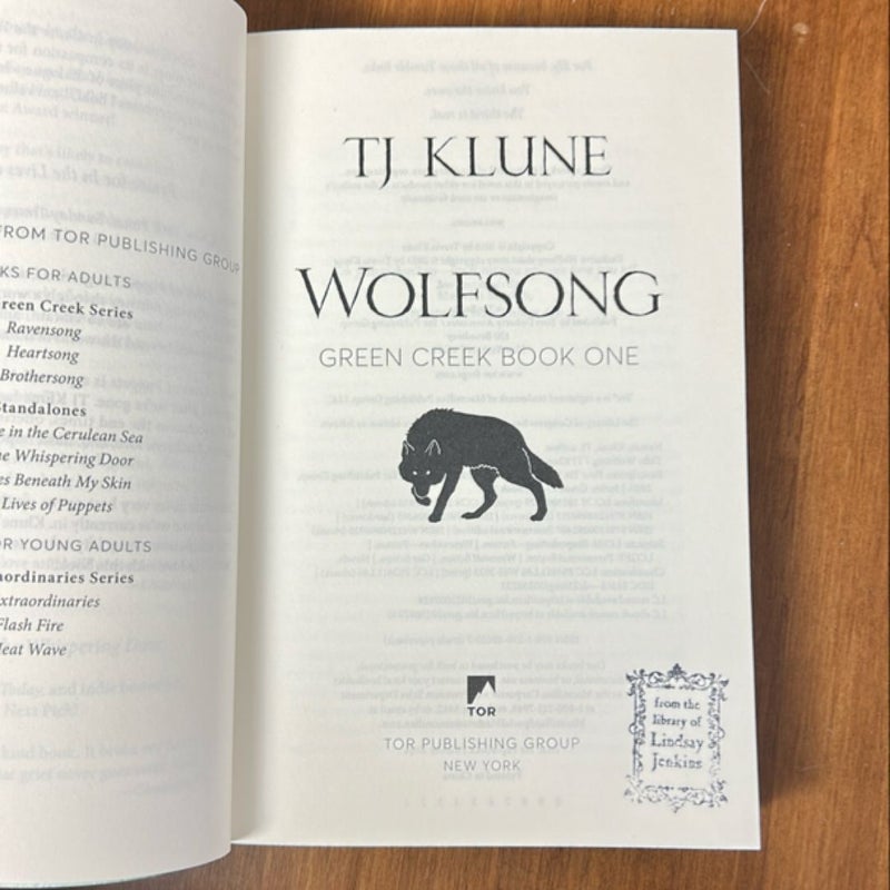  Barnes & Noble Exclusive Edition of Wolfsong