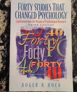 Forty Studies That Changed Psychology