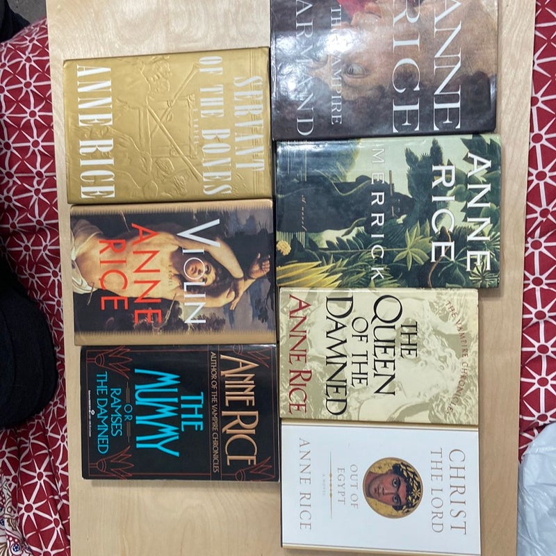 Anne Rice 7 Book Bundle (First Edition First Printing)