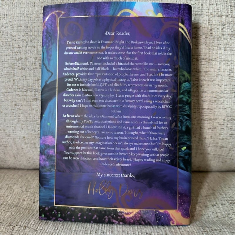 A Diamond Bright and Broken, Rainbow Crate Edition, Signed Bookplate
