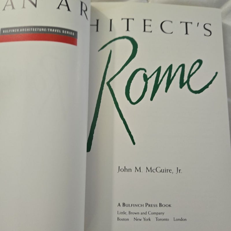 An Architect 's Rome by John M McGuire Jr paperback VG