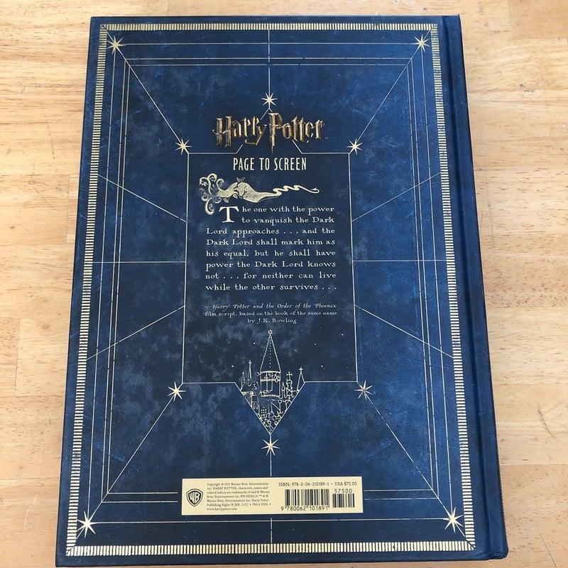 Harry Potter Page to Screen