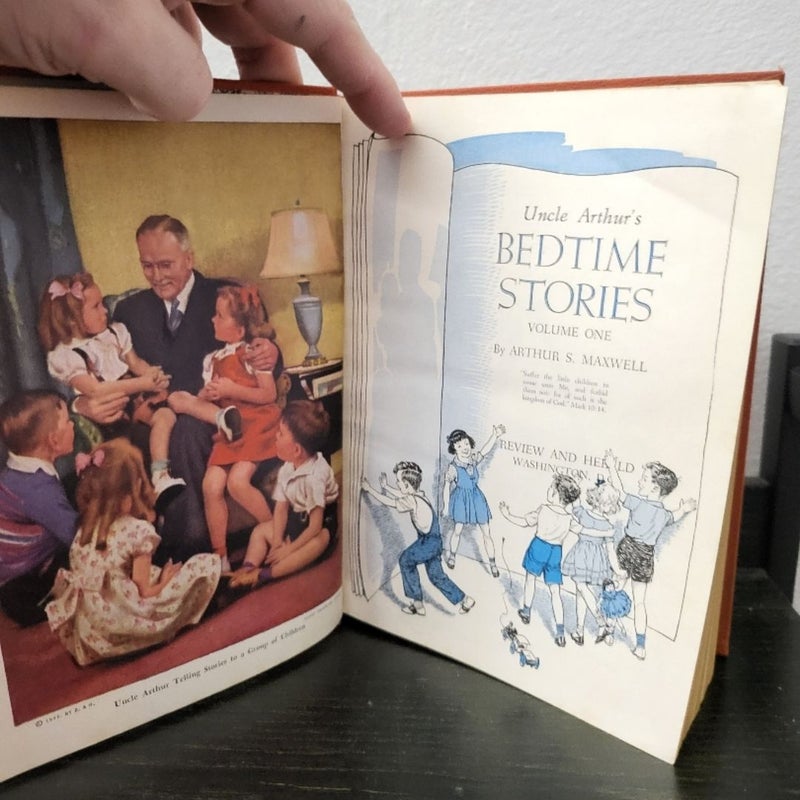 Uncle Arthur's Bedtime Stories 1950 Volume 1 Red HC Arthur S. Maxwell