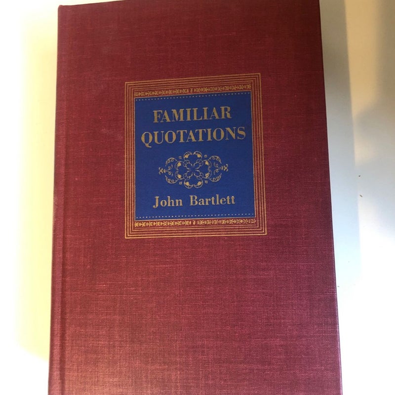 1951 Bartlett's Familiar Quotations Antique / Vintage Thin Paper