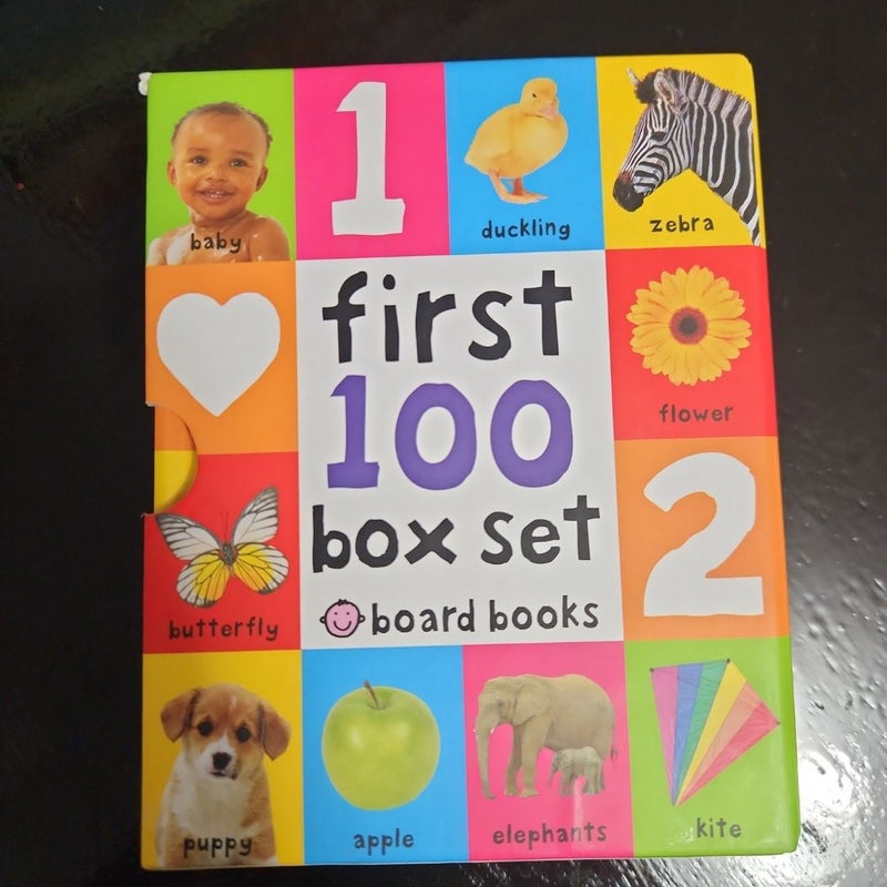 First 100 Board Book Box Set (3 Books)