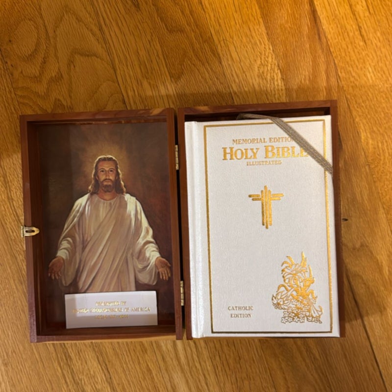 Bible in wooden box 