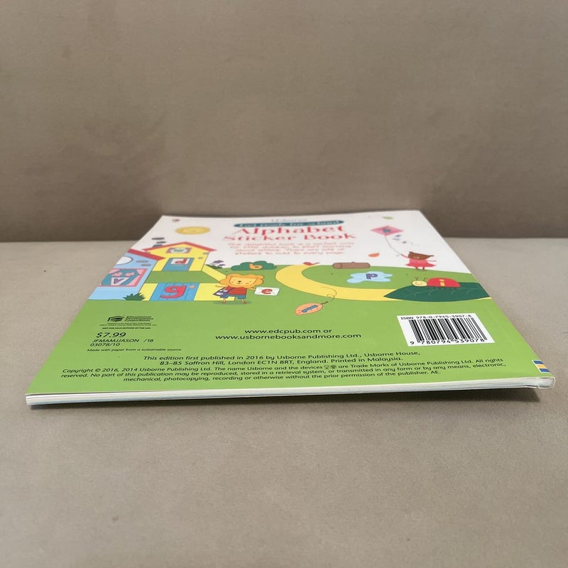 Usborne Get ready for school Alphabet Sticker Book