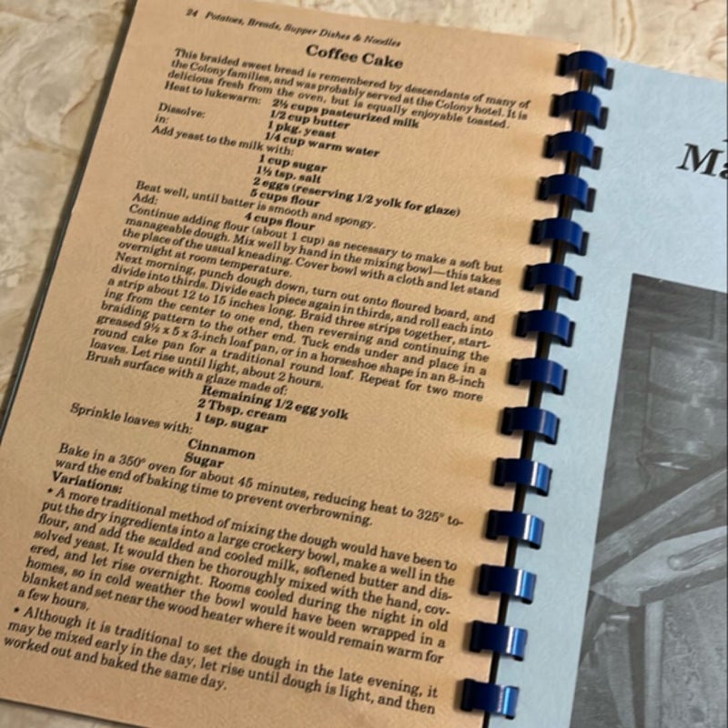 Aurora Colony Heritage Recipes