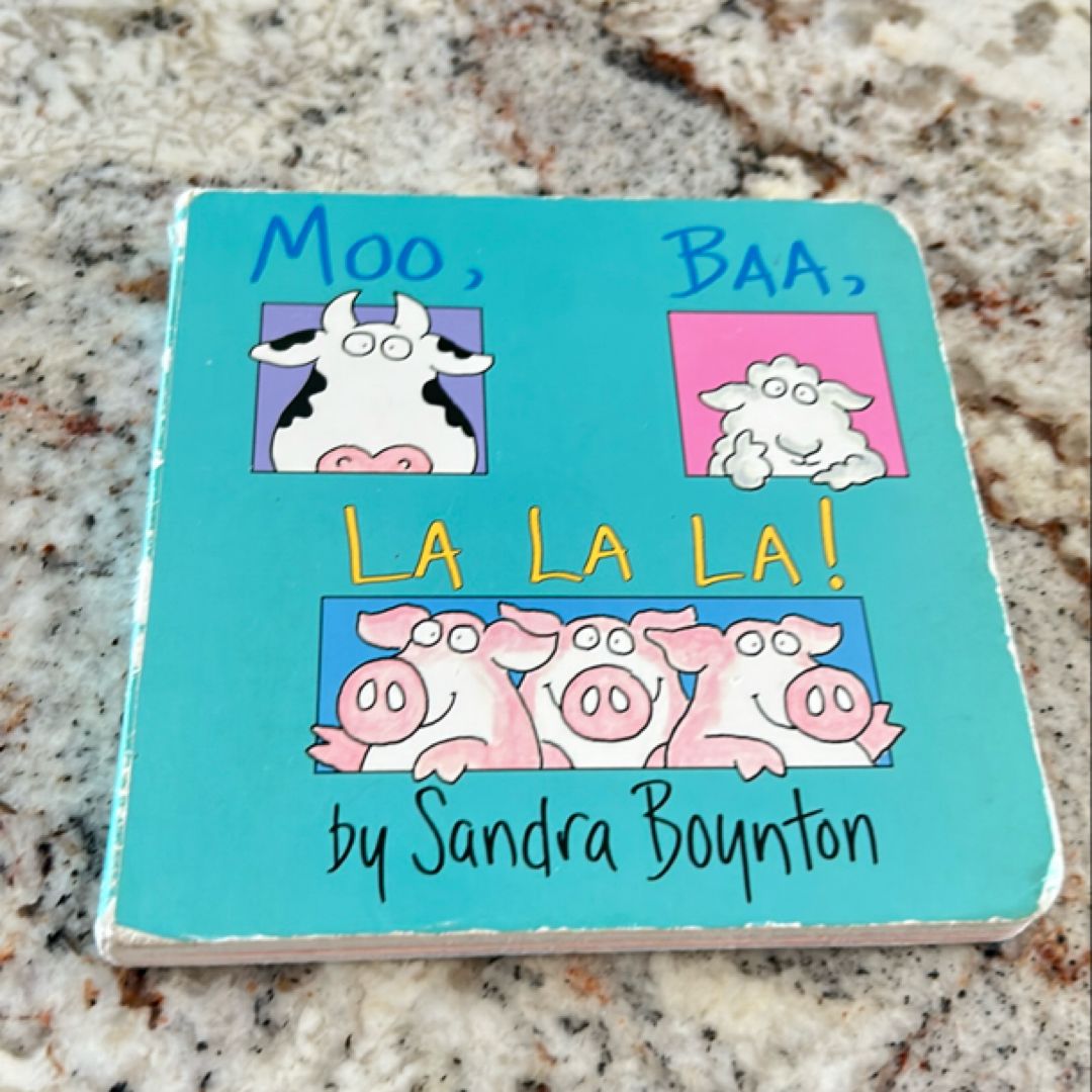 Moo, Baa, La La La! By Sandra Boynton – Very Good Condition Board Book, 1982