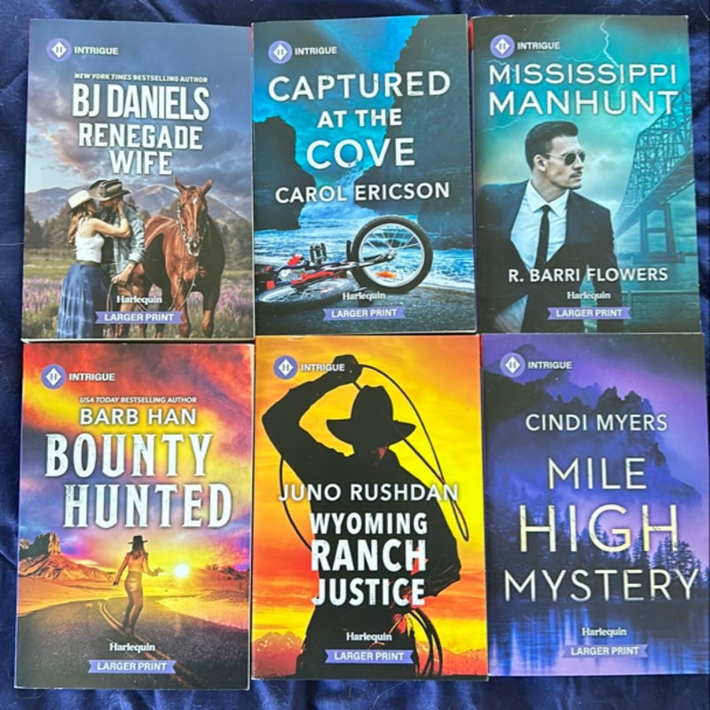 Harlequin Intrigue, 6 books, Sept 24, larger print