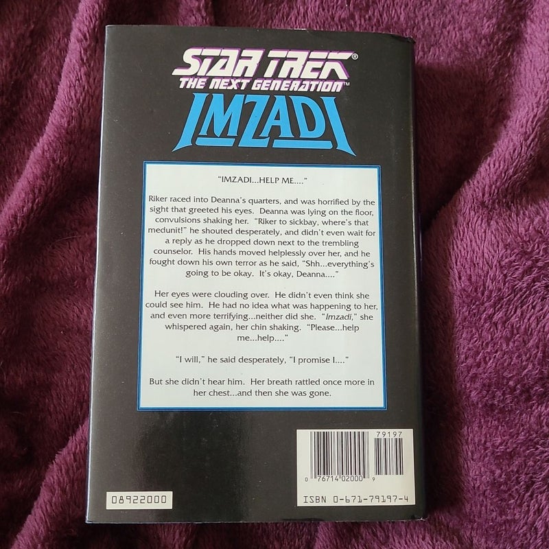 Star Trek the Next Generatiom Imzadi *First Printing*