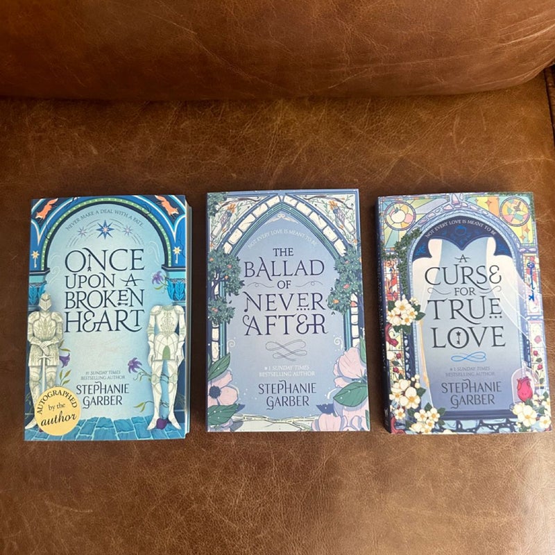 waterstones exclusive signed once upon a broken heart series set