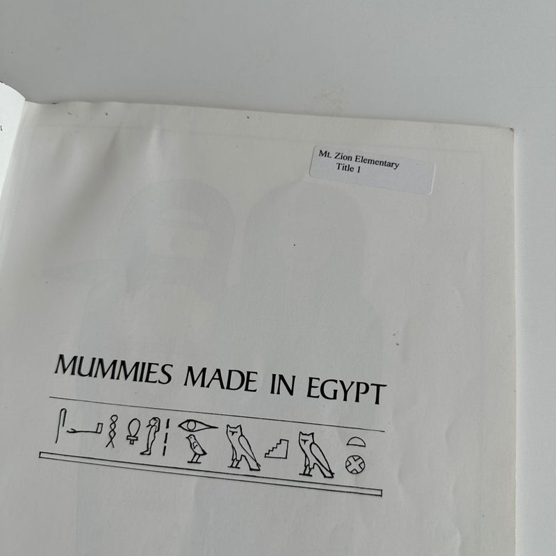 Mummies Made in Egypt, Reading Rainbow Book